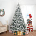 Glasgow 7.5ft Frosted Prelit Christmas Tree - Full, Warm Lights