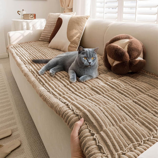 Funny Fuzzy Pet Couch Covers for Sofa - Flannel Dog Protector