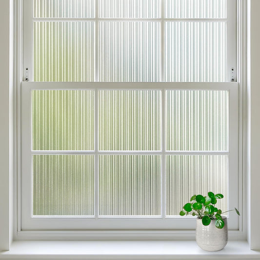 Reeded Glass Window Privacy Film for Elegant Home Decor