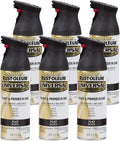 Universal All Surface Spray Paint 6-Pack, Flat Black - Durable Finish