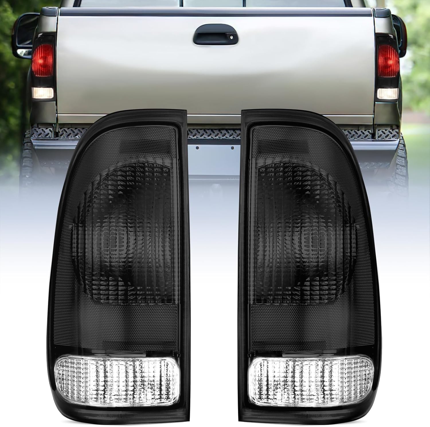 Nilight Taillight Assembly for 1997-2007 Ford F150 Super Duty