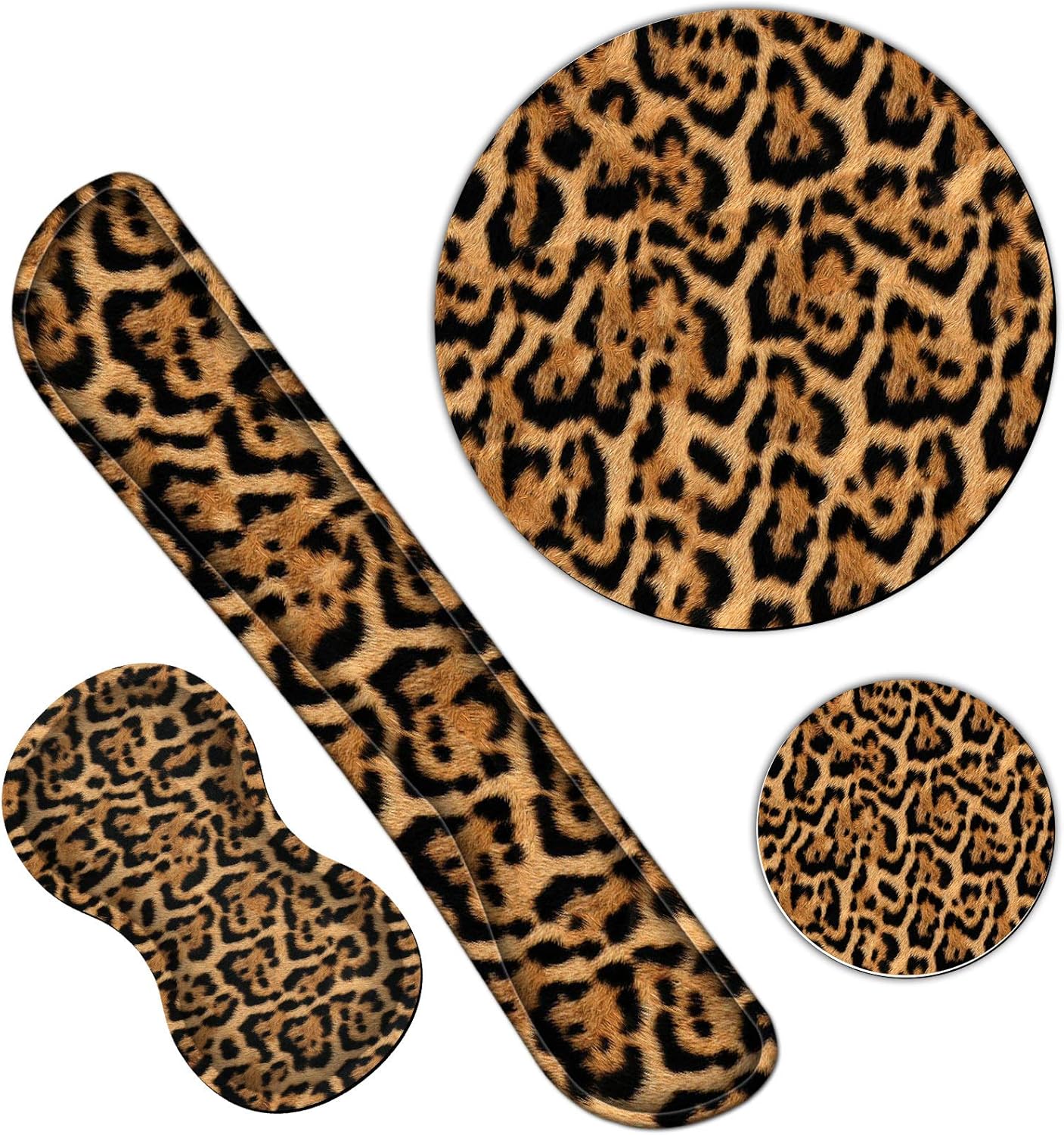 Leopard Print Ergo Gel Wrist Rest Set - Comfort & Style!