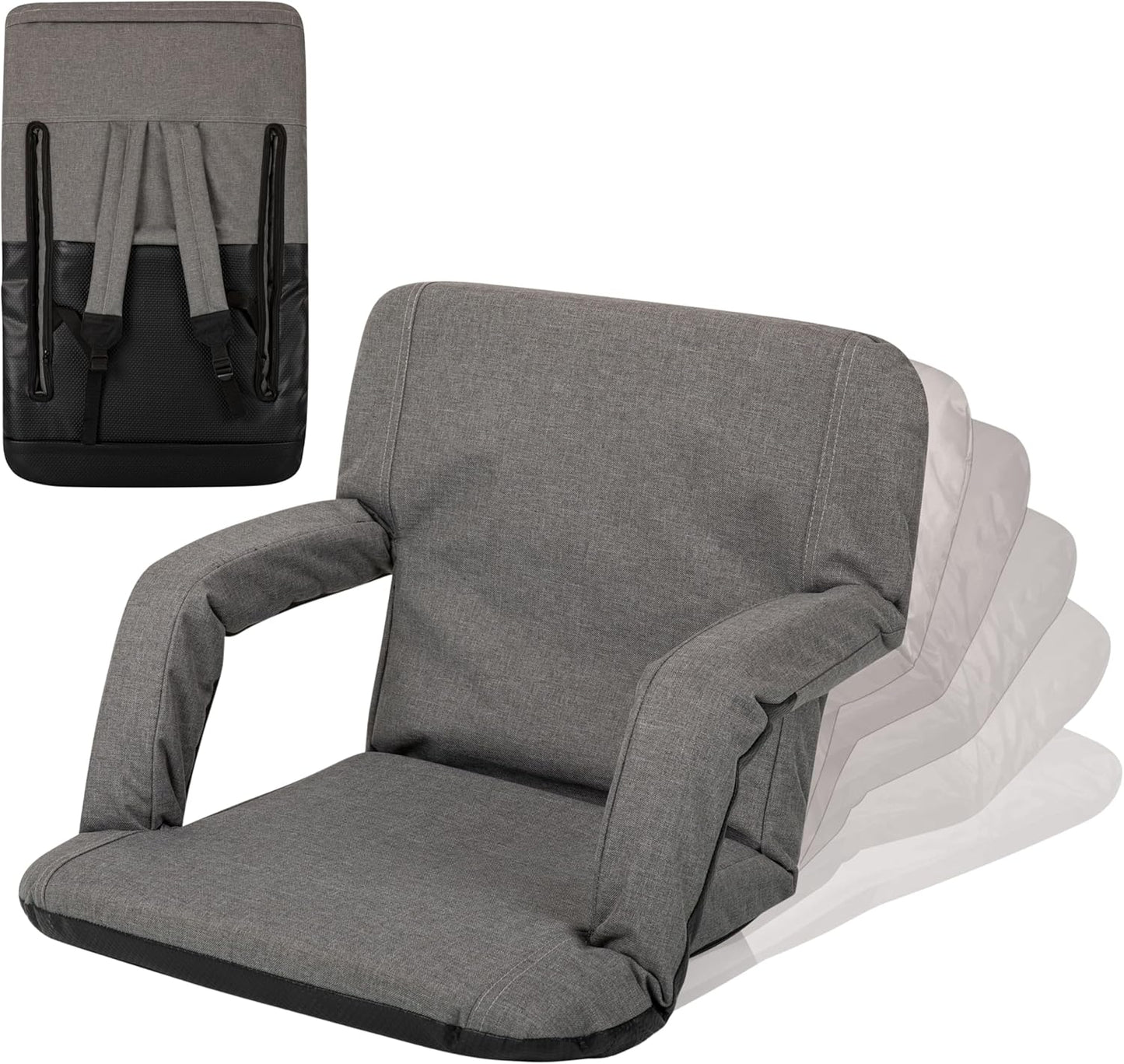 Ventura Portable Reclining Stadium Seat with Back Support