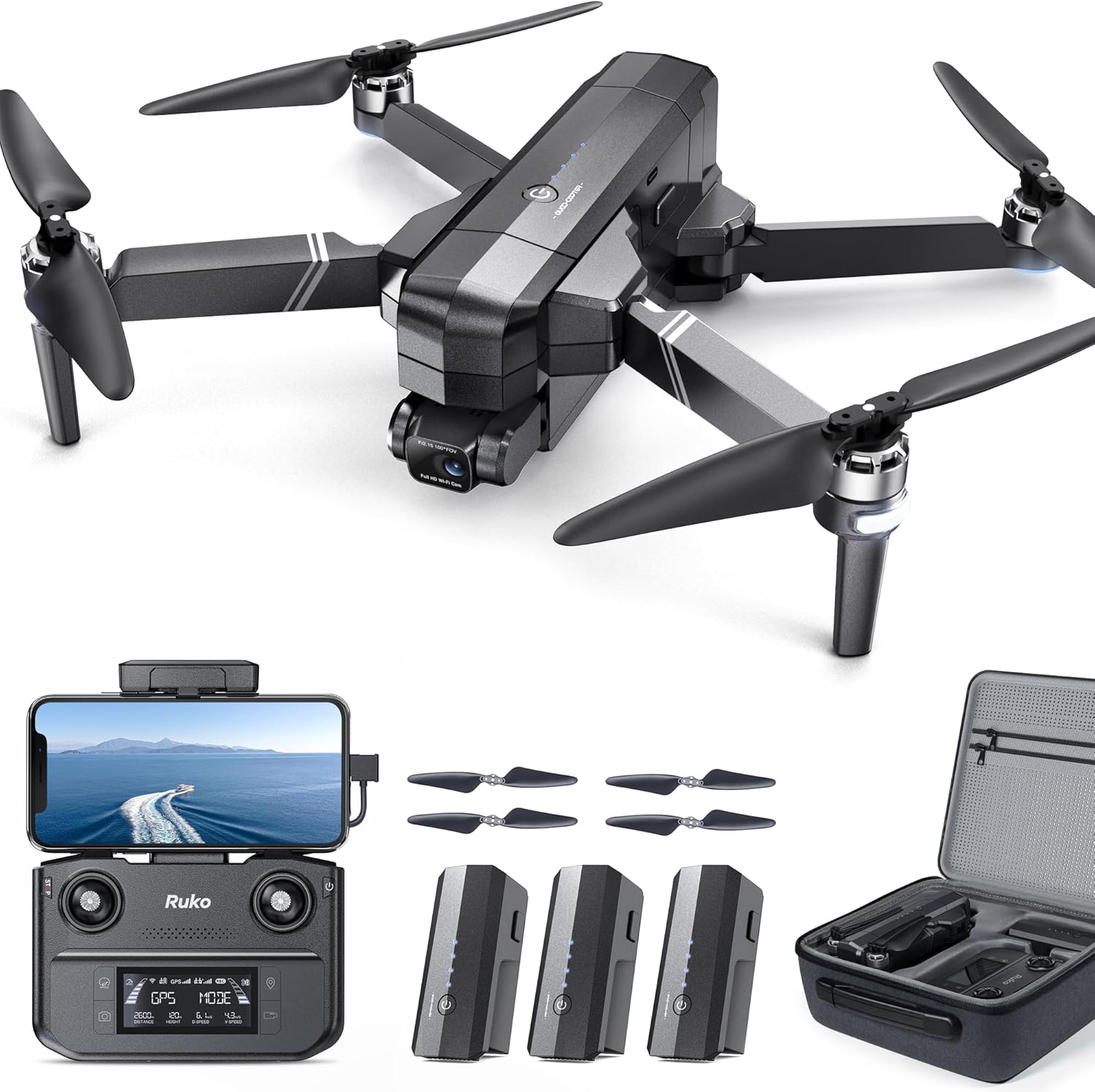 Ruko F11GIM2 Drone: 4K Camera, 96 Min Flight, GPS