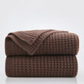 Douceur Brown Throw Blanket for Couch - Soft Chunky Cable Knit