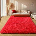 ONASAR Red Rugs for Living Room Bedroom - Soft Plush Shaggy