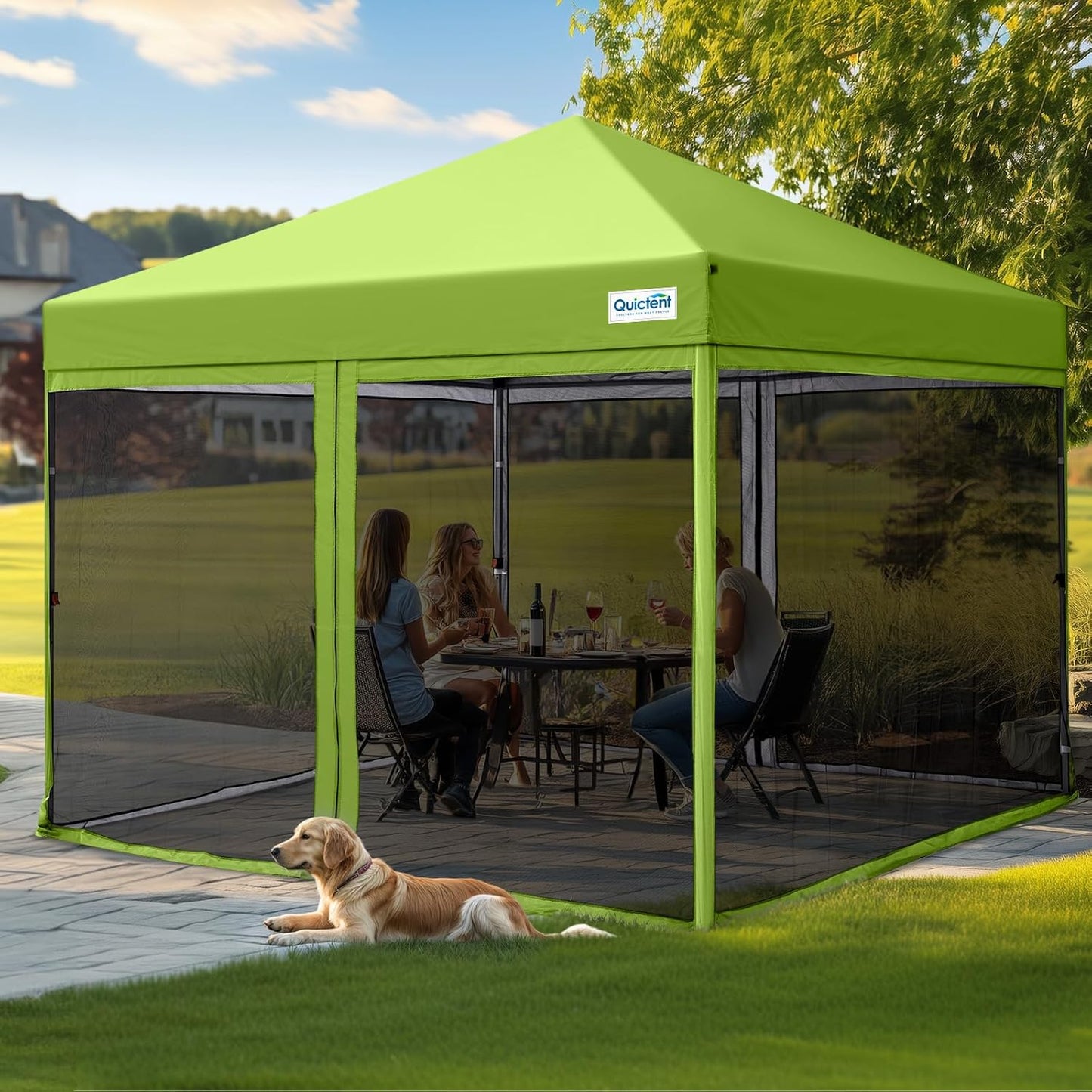 Quictent 10ftx10 Pop up Screened Canopy Tent for Outdoor Fun