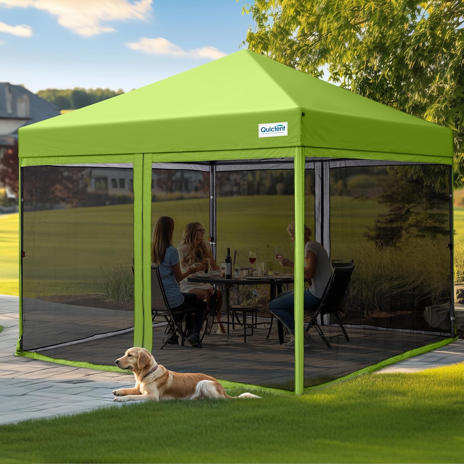 Quictent 10ftx10 Pop up Screened Canopy Tent for Outdoor Fun