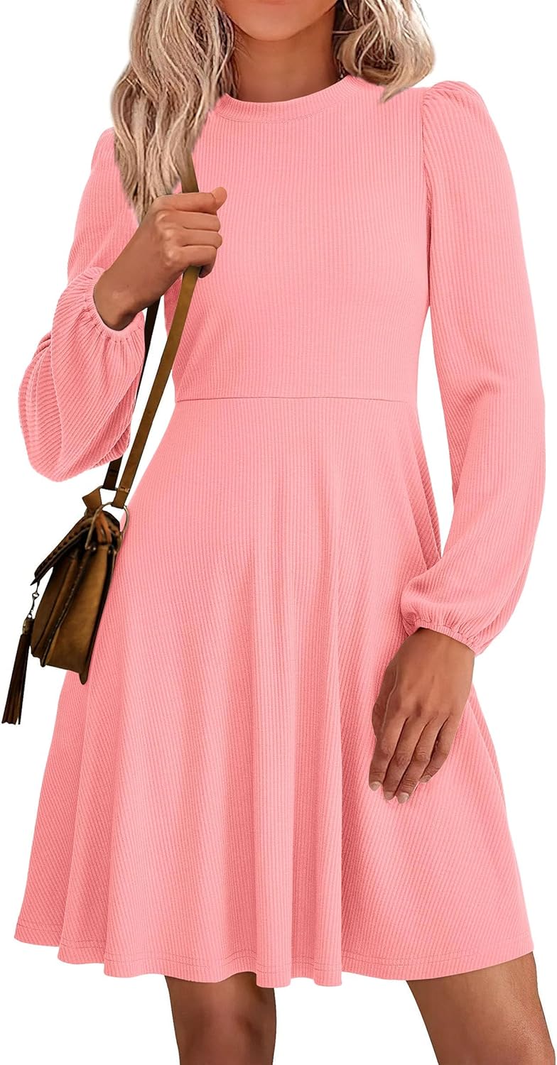 PRETTYGARDEN Womens Long Sleeve Mini Dress for Fall 2025