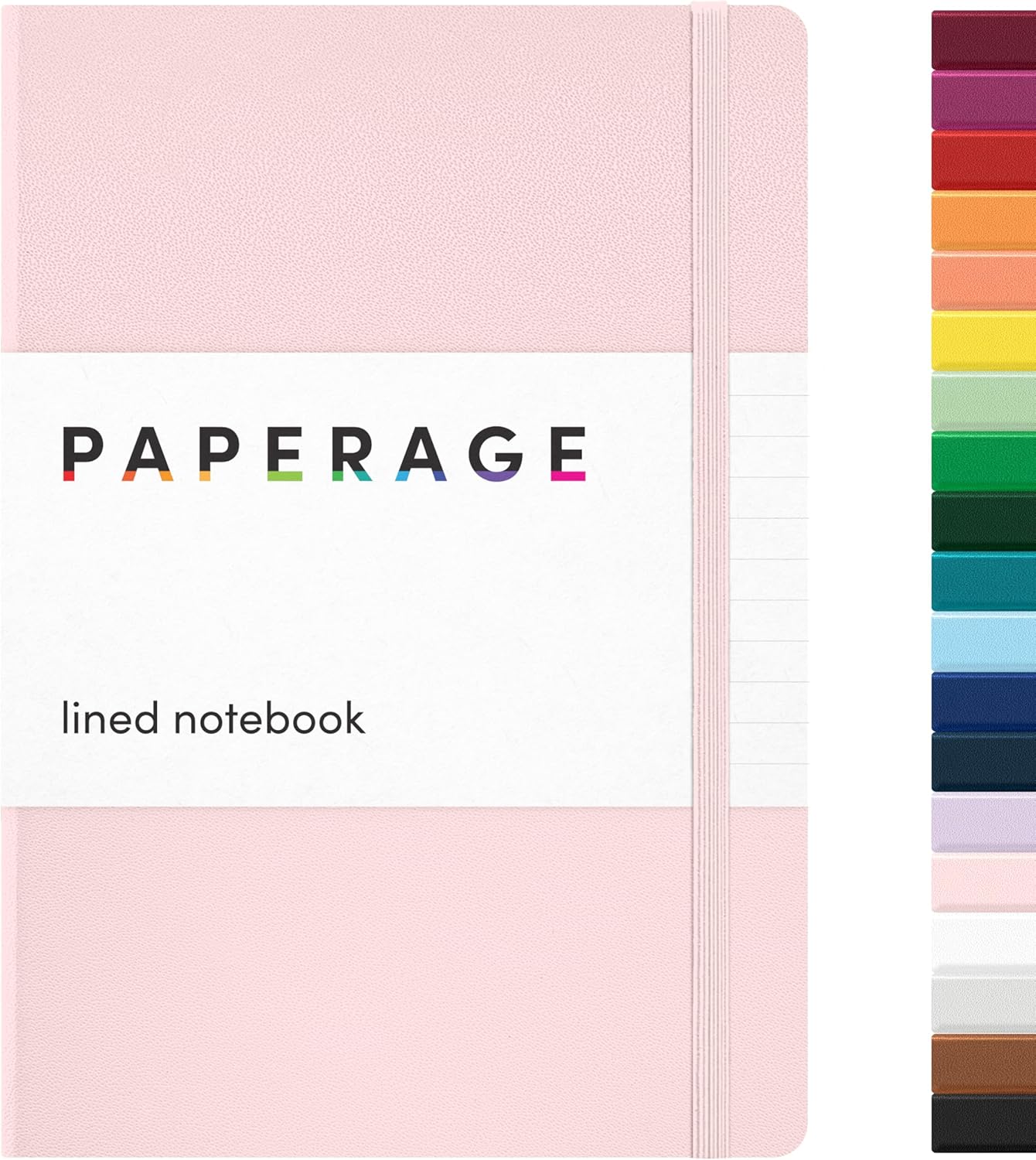 PAPERAGE Lined Journal Notebook - 100 GSM Thick Paper, Blush - Write with Ease!
