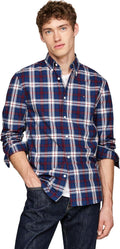 Tommy Hilfiger Men's Long Sleeve Poplin Regular Fit Button Down