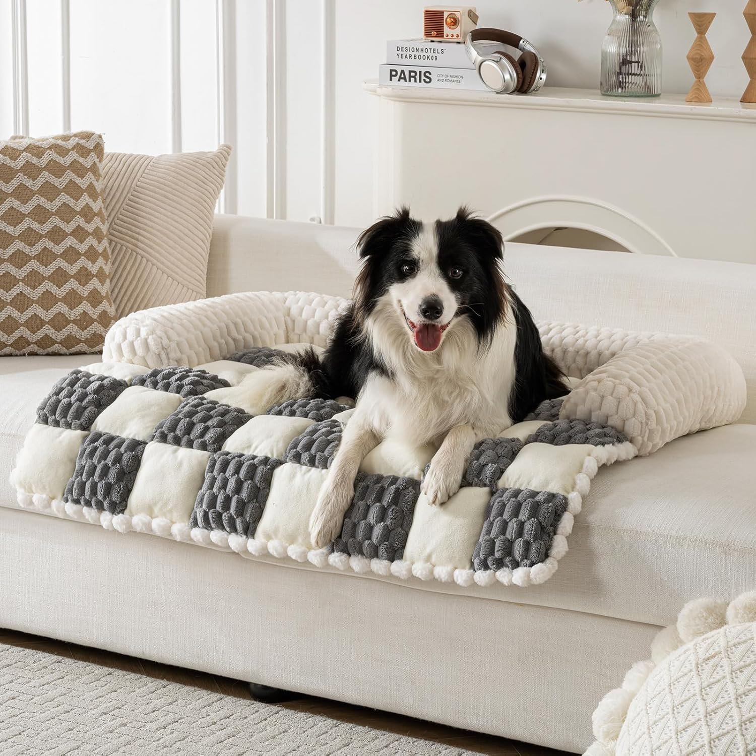 Dog Couch Bed Protector for Pets - Flannel Washable Cover