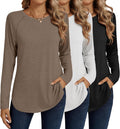 Comfortable Casual Style Women's Long Sleeve T-Shirts by Ficerd