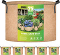 iPower 5-Pack 25 Gallon Plant Grow Bags - Thickened Fabric Planters
