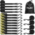 Ohuhu Ratchet Tie Down Straps 15 Ft 8-Pack for Heavy Cargo