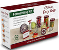 Mason Jar Fermentation Kit - Easy Grip Waterless Airlock Lids