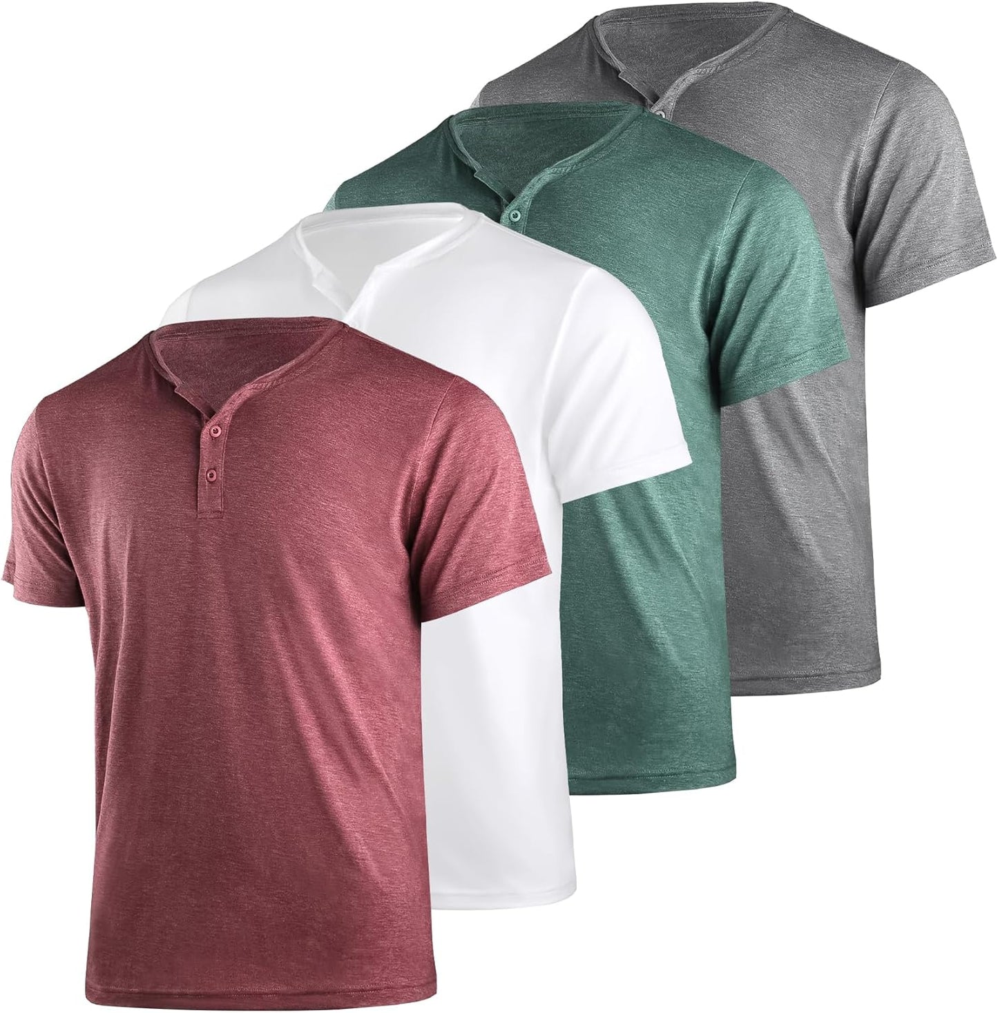 Liloak Mens Henley T-Shirts Pack for Stylish Casual Wear
