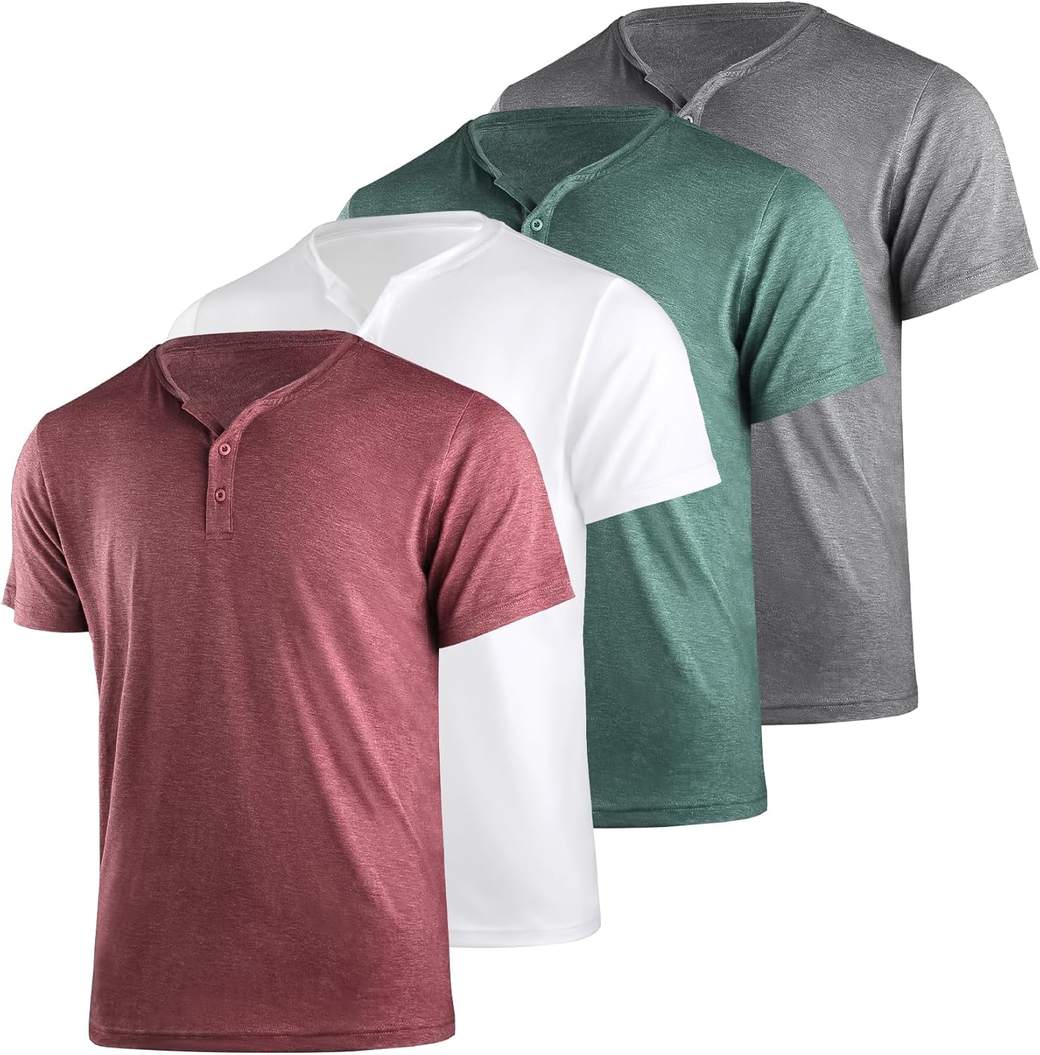 Liloak Mens Henley T-Shirts Pack for Stylish Casual Wear