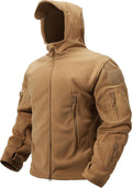 Mens Fleece Jacket Full Zip Tactical Hoodie - Windproof Warm