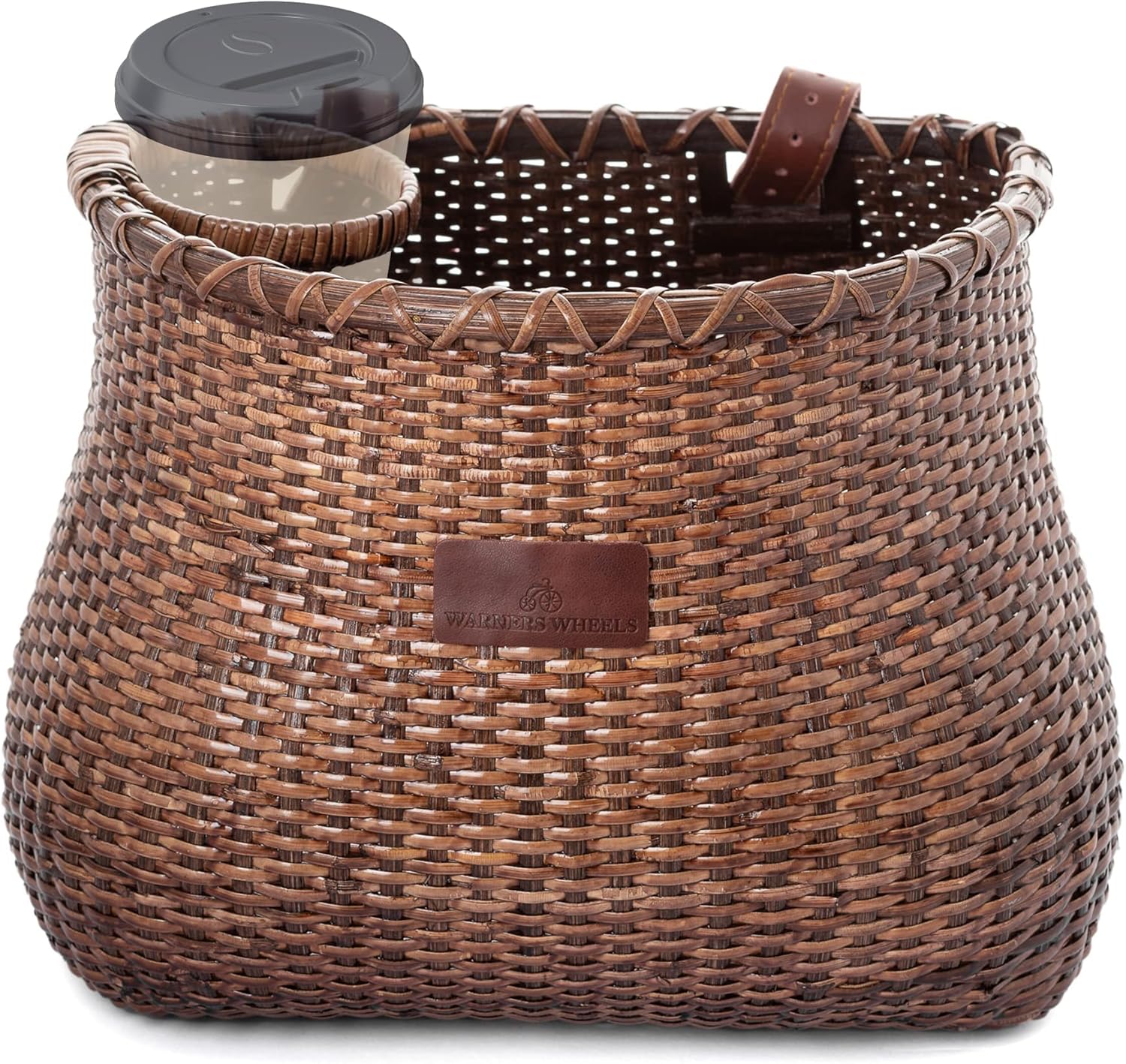 Vintage Bike Basket Front with Cup Holder for Cruisers