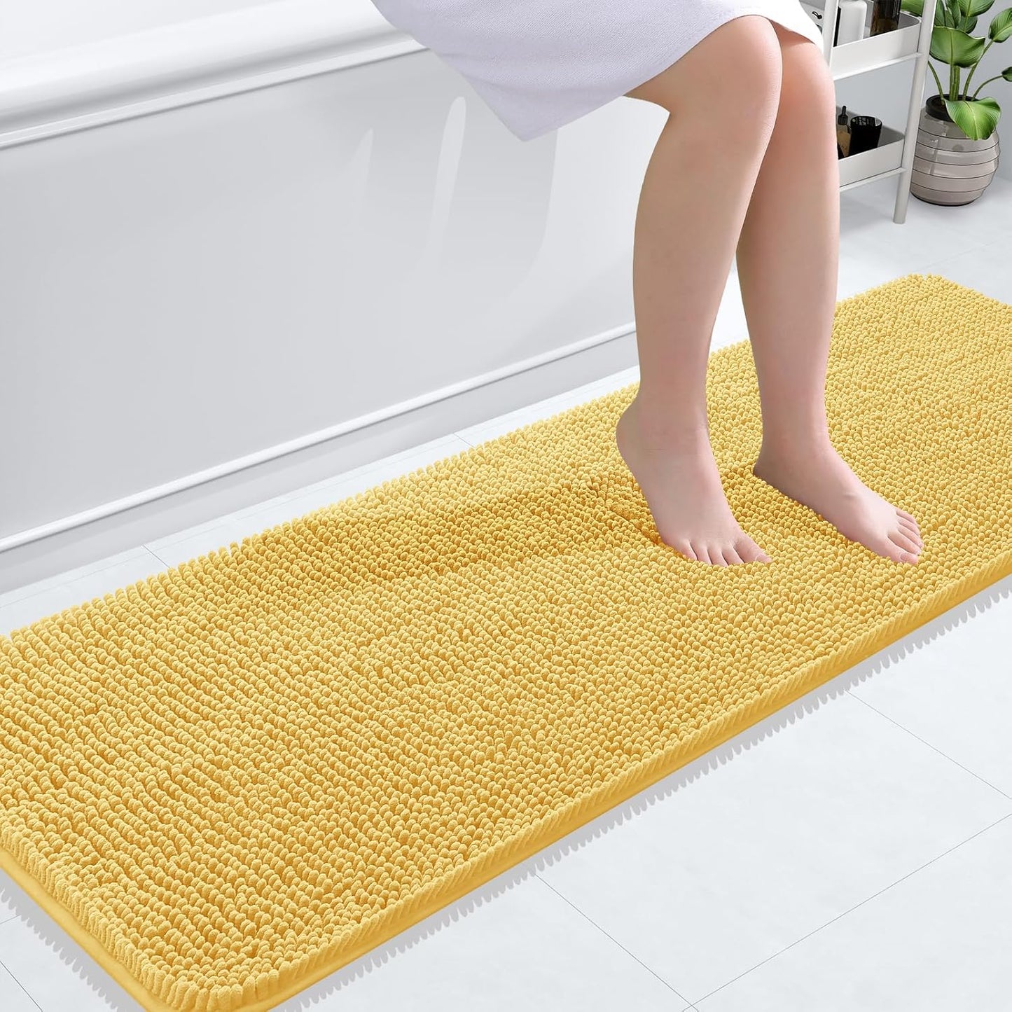 OLANLY Bathroom Rugs 59x20 - Extra Soft Chenille Mats