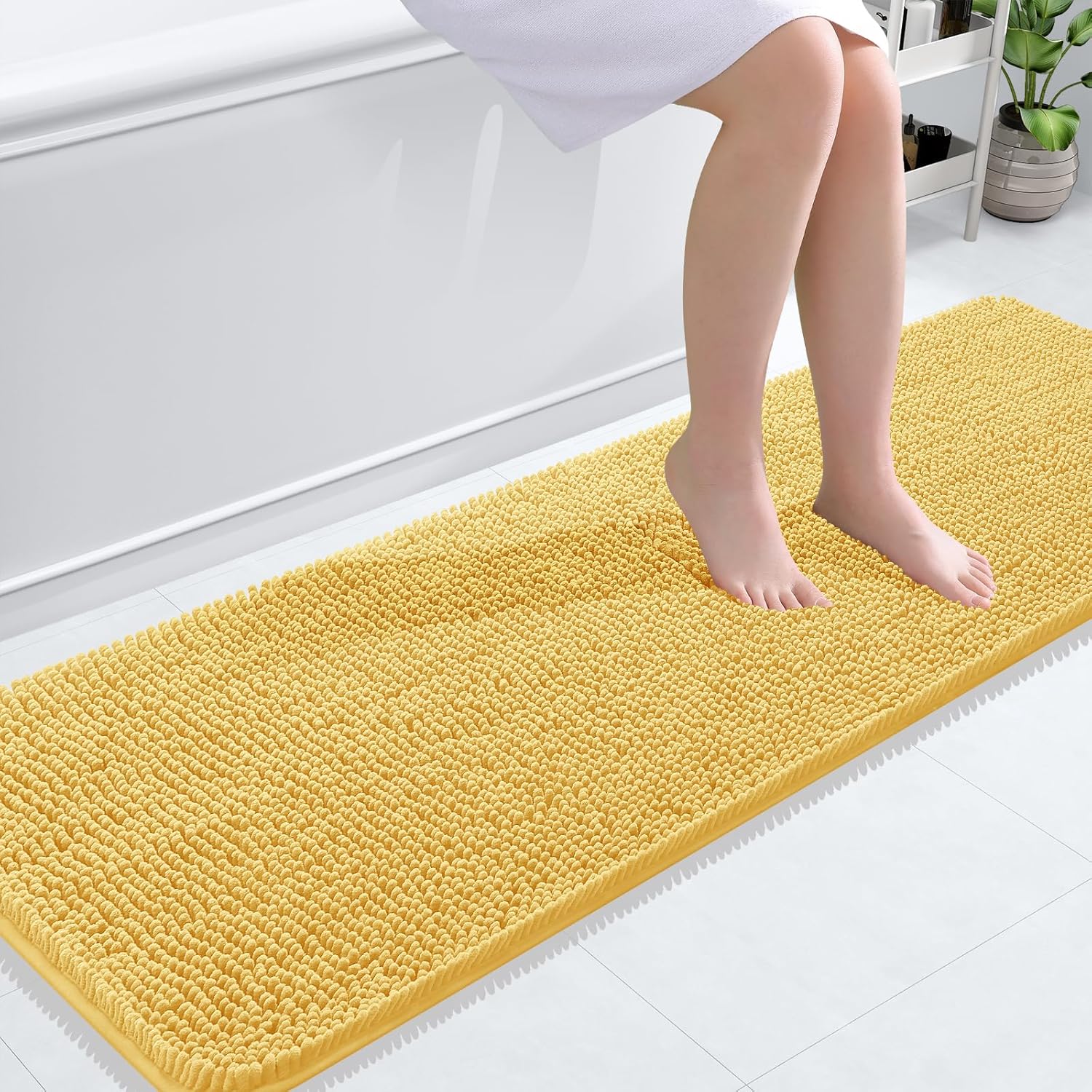 OLANLY Bathroom Rugs 59x20 - Extra Soft Chenille Mats