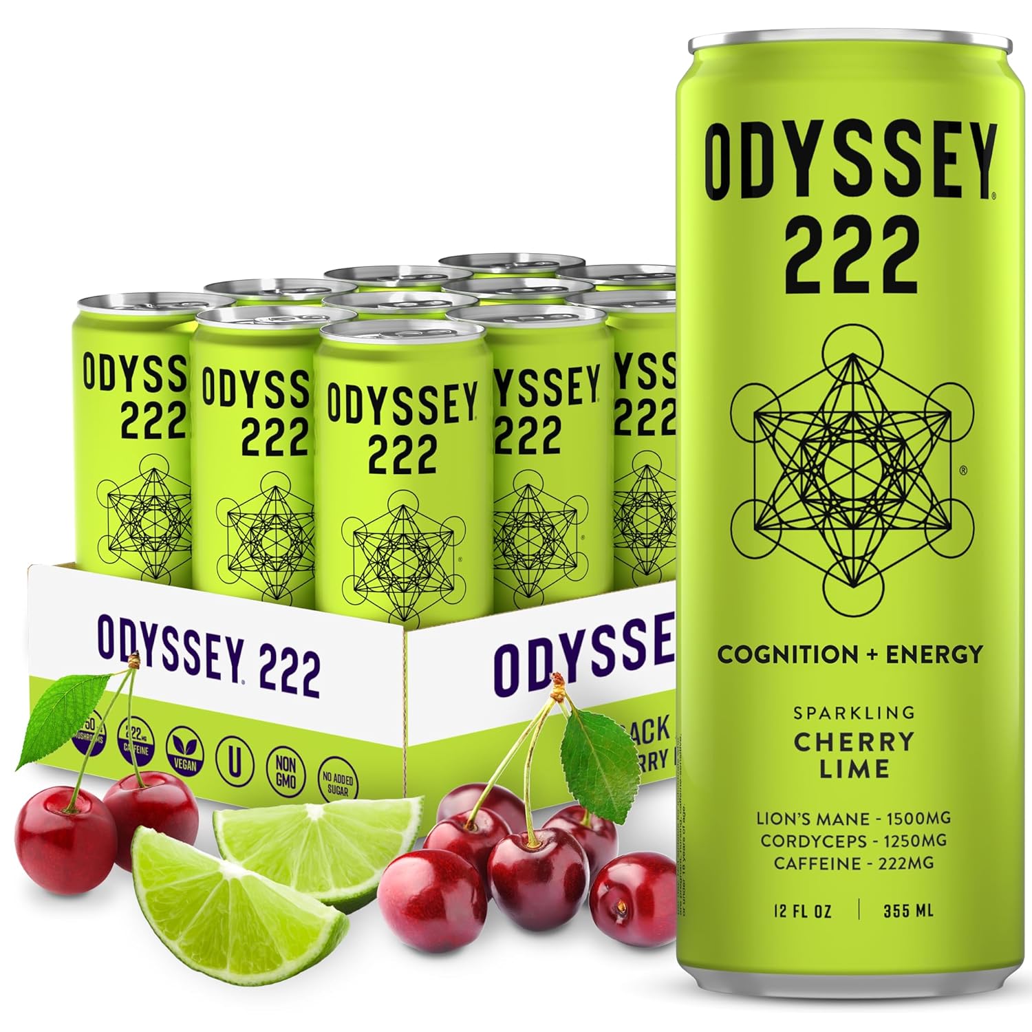 Odyssey 222 Energy Drink for Focus, Mood, and Clean Energy