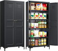 SISESOL Metal Storage Cabinet with Doors and Adjustable Shelves