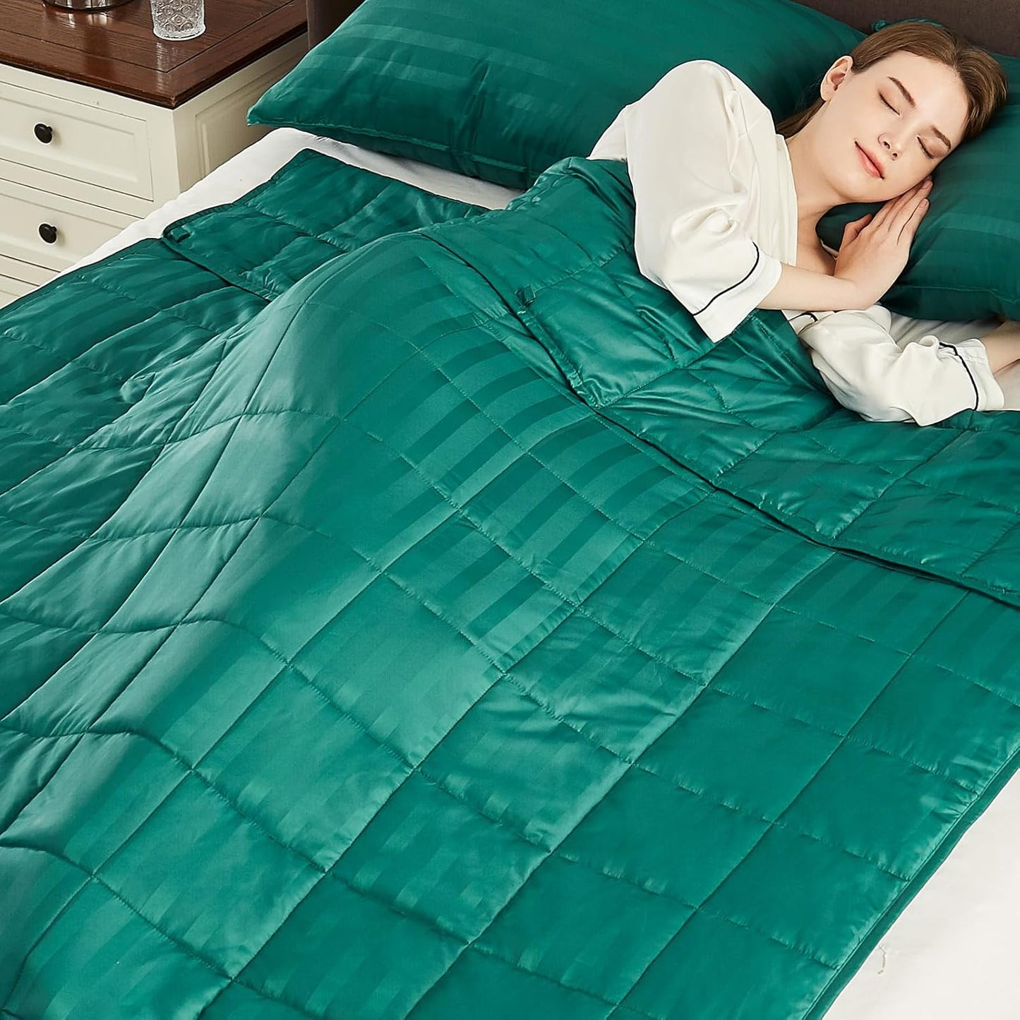 Anfie Weighted Blanket 15lbs for Comfort and Calm Sleep