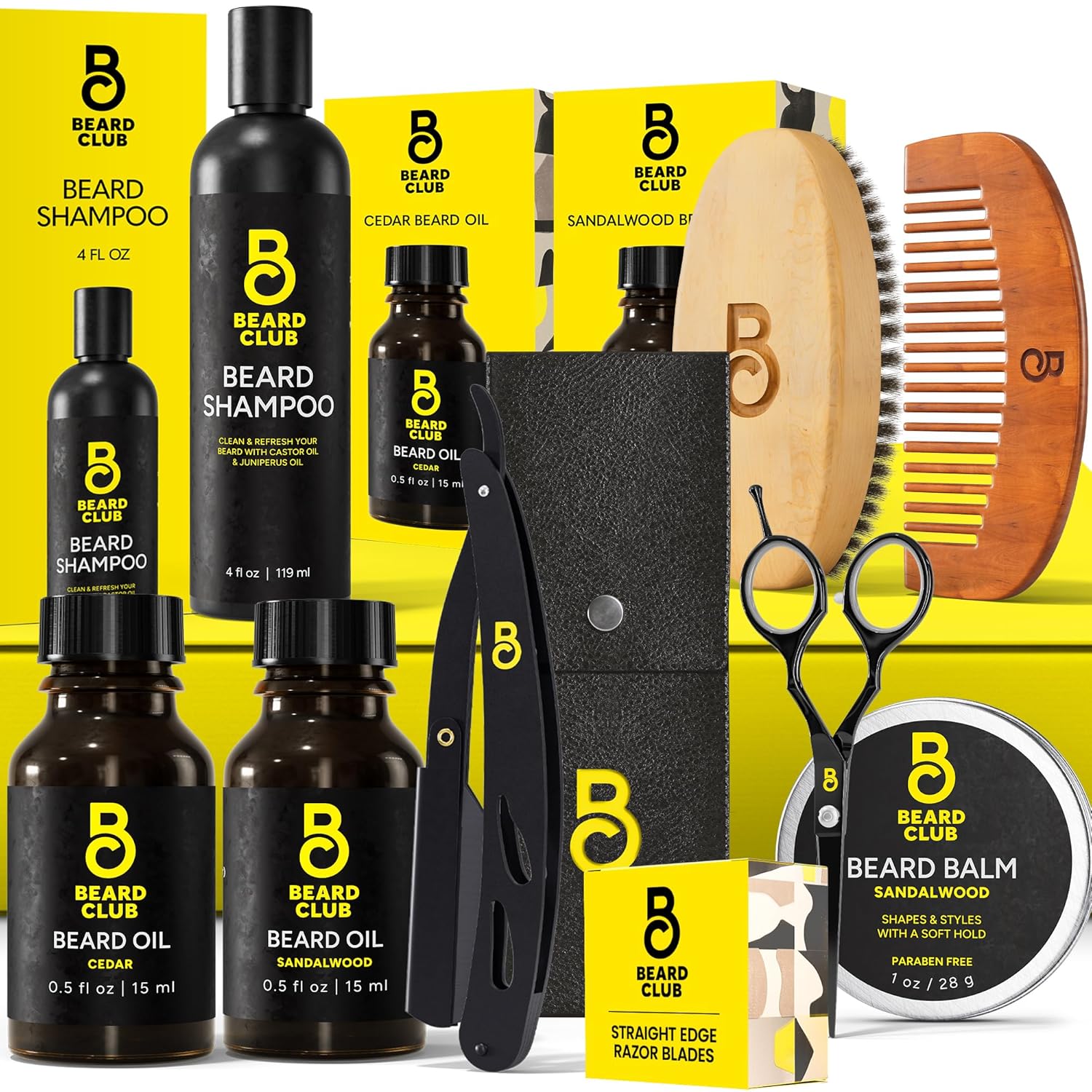 Premium Beard Kit for Men - Grooming & Care Set with Oils