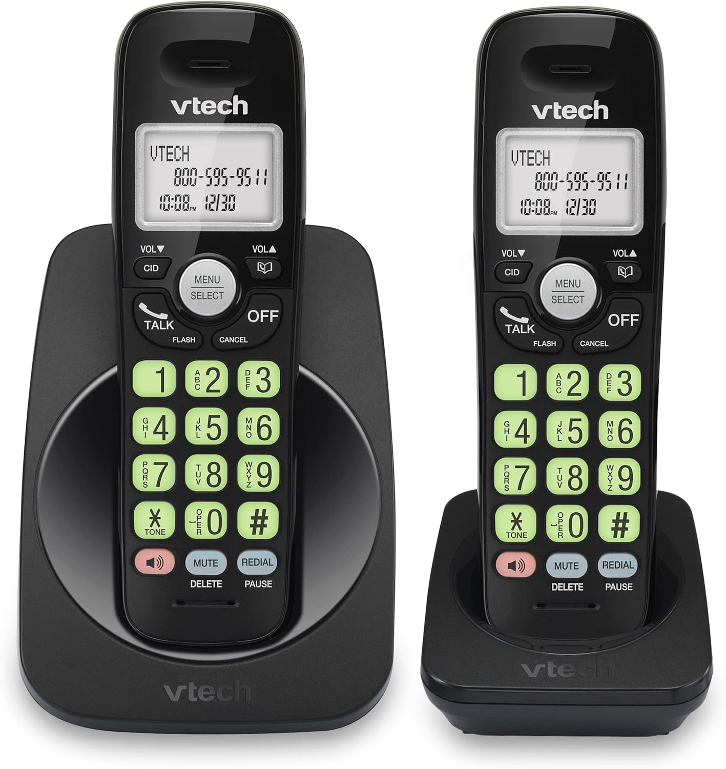 VTech 2-Handsets Cordless Phone with DECT 6.0 Technology