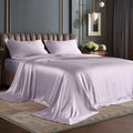 Satin Sheets Full Size Bed Set - Luxury Soft Lavender Satin
