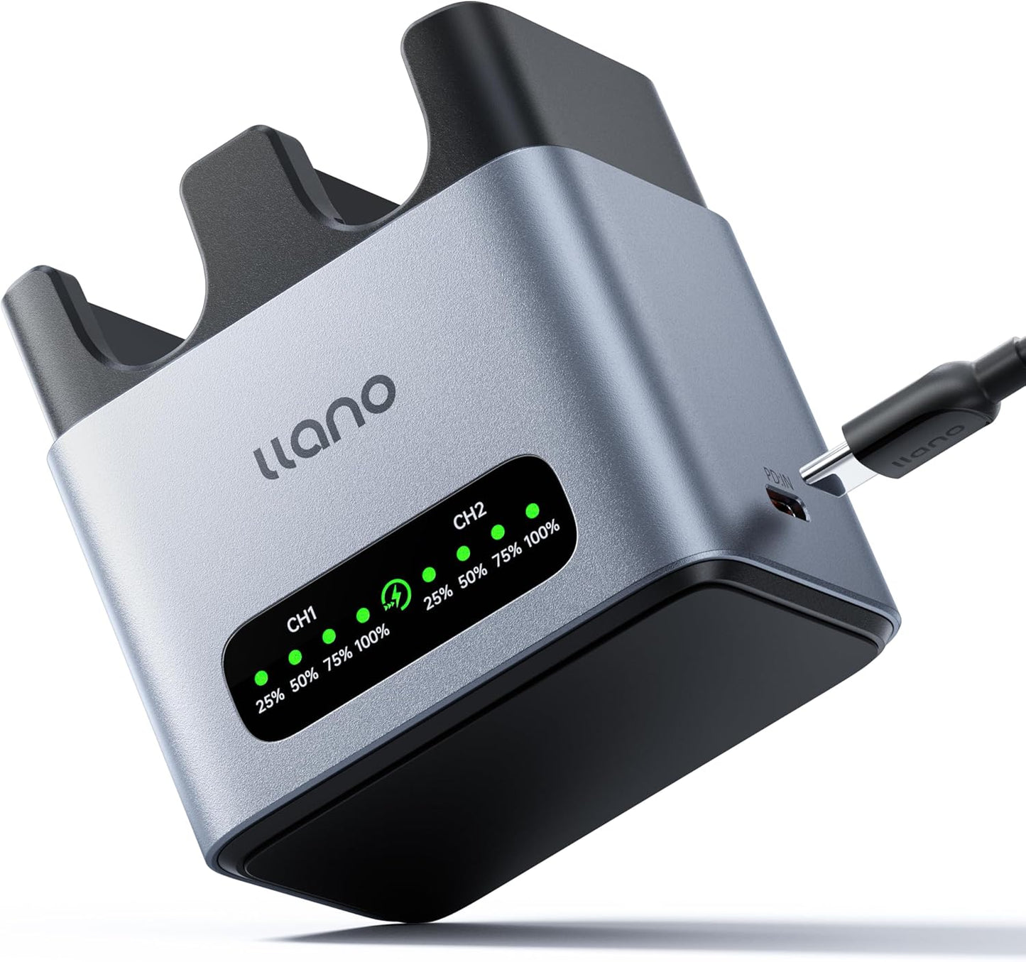 llano 20W LP-E17 Battery Charger for Canon Cameras - Fast Dual Slot