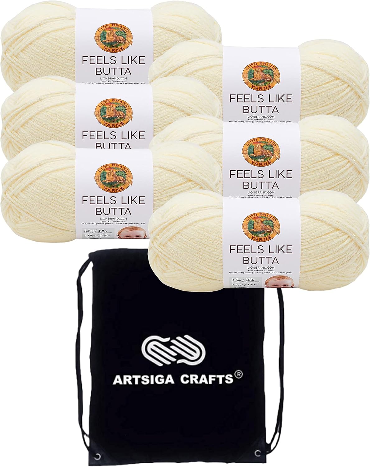Lion Brand Feels Like Butta Lemon Yarn for Crocheting & Knitting