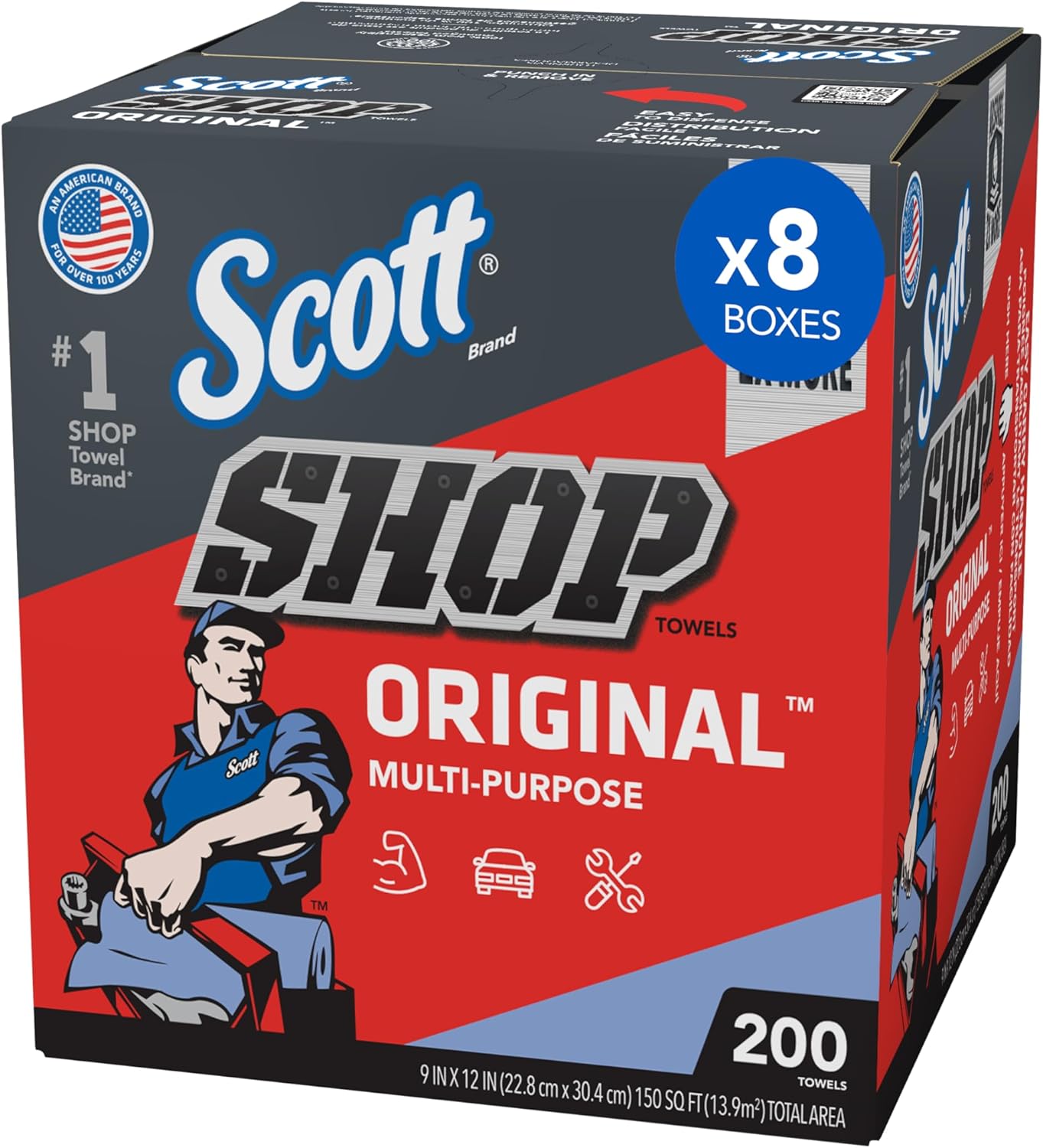 Scott Shop Original Blue Towels for Tough Cleaning Tasks