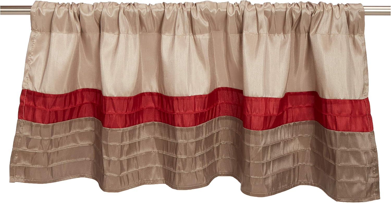 Madison Park Red Silk Curtain Panel - Privacy Lined, 50x18