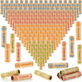 Outus 1024 Pc Assorted Coin Wrappers Rolls - Bulk Color-Coded Supply