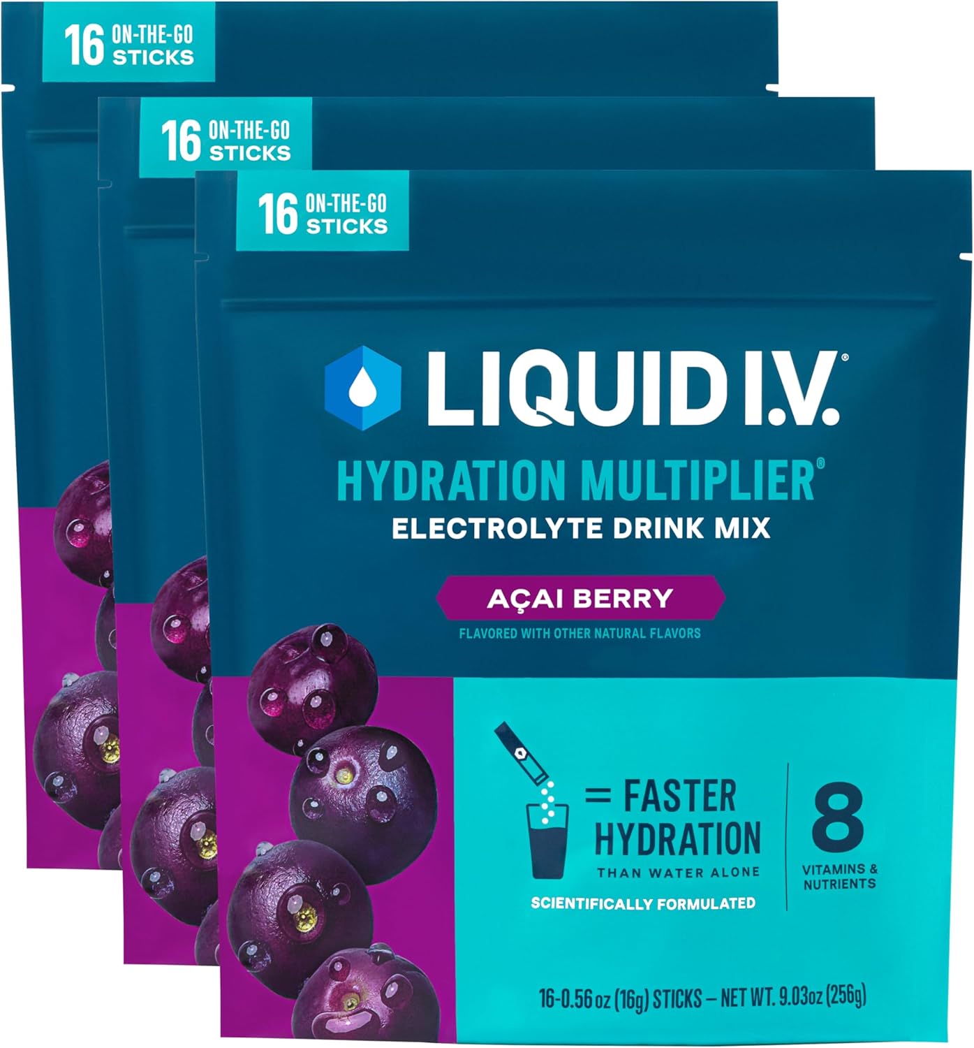 Liquid I.V. Hydration Multiplier Acai Berry Electrolyte Mix