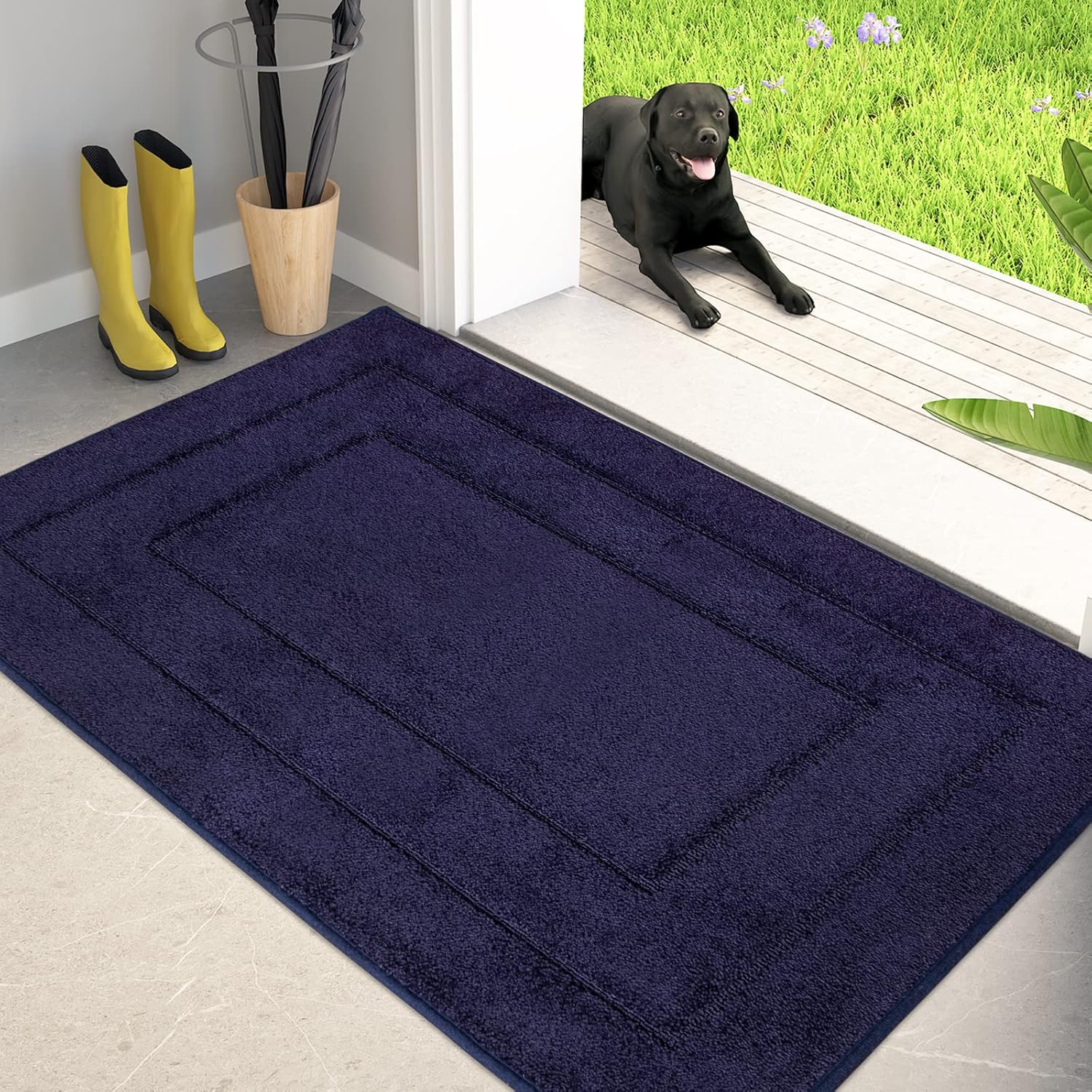 Dirt Trapping Door Mat 34in x 59in, Non-Slip and Washable