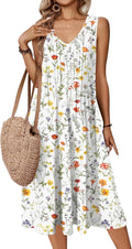 Summer Casual Midi Sundress for Women by Zeagoo in Stylish Design