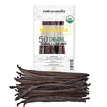 Organic Madagascar Vanilla Beans 50 Count - Premium Bourbon Pods