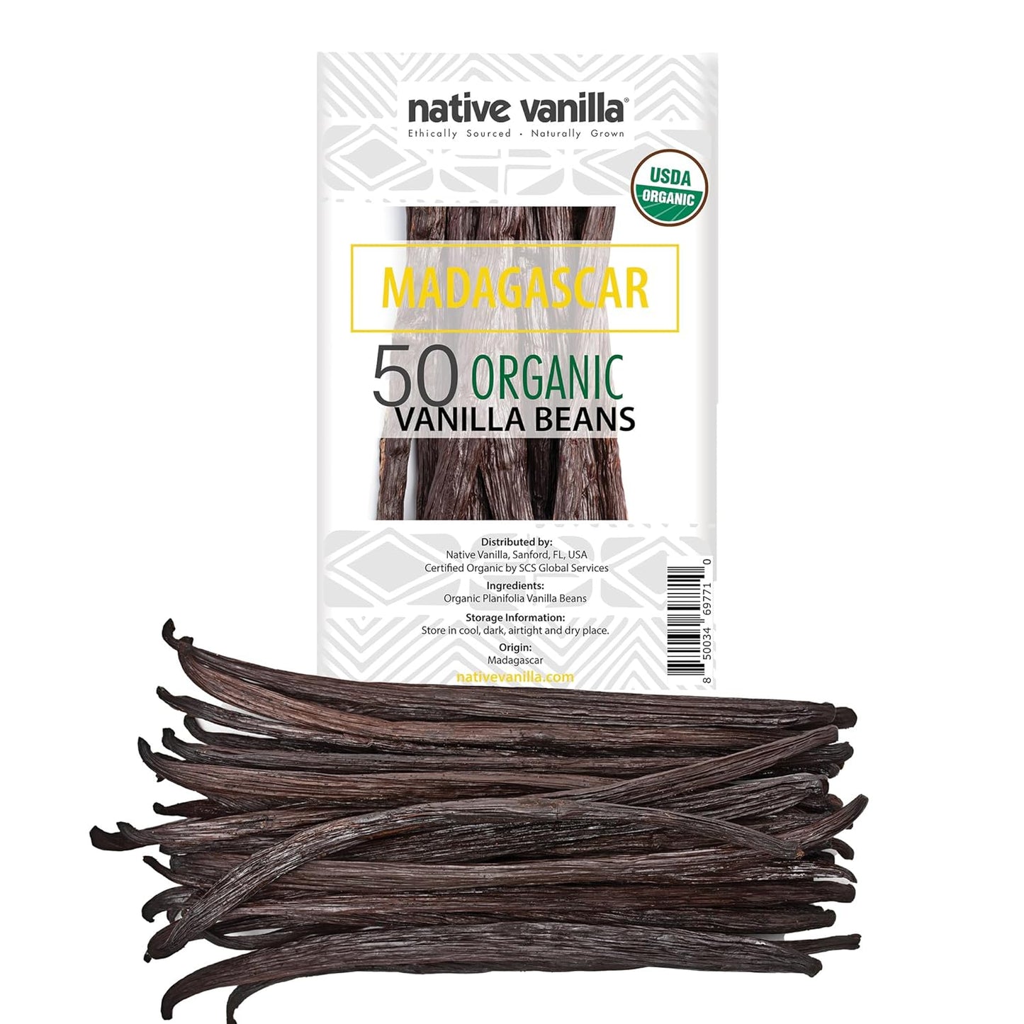 Organic Madagascar Vanilla Beans for Extract, Baking & Cooking