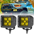 Yellow LED Pods 100W 2PCS 3 in CREE LED Cubes - Fog & Spot