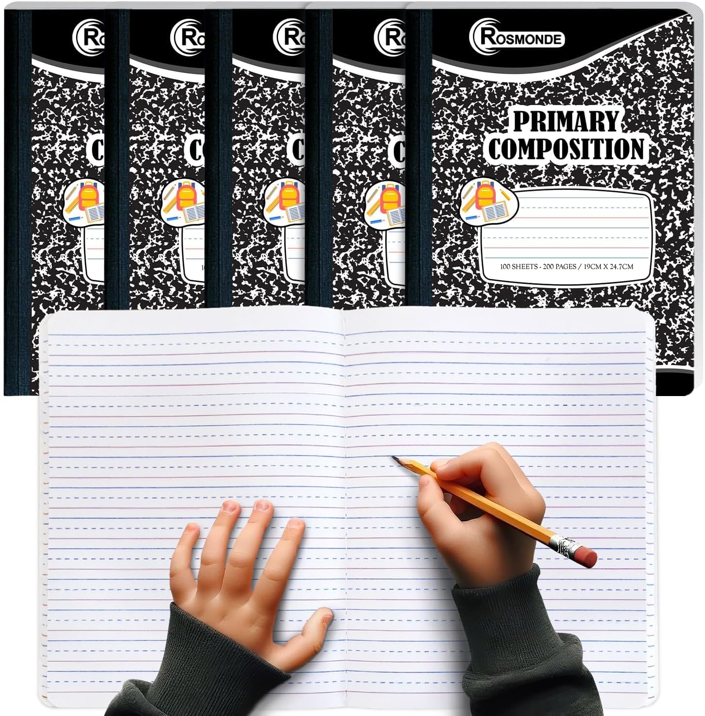 Rosmonde Primary Composition Notebooks - Encourage Creative Writing!