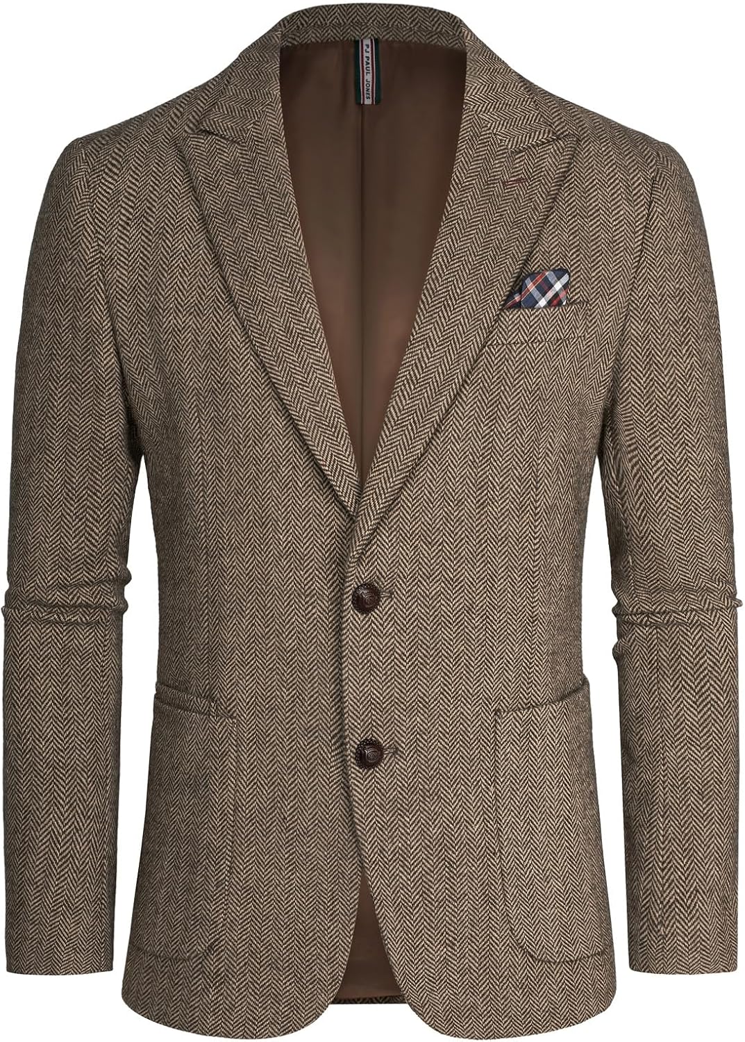 Vintage Herringbone Tweed Blazer for Men - Stylish Sport Coat