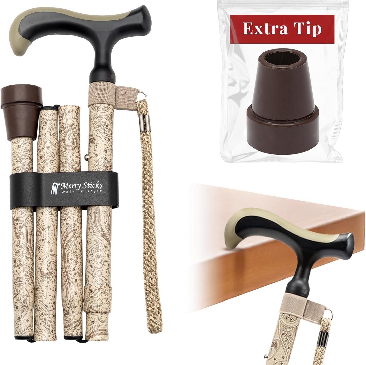 Merry Sticks Lightweight Foldable Walking Canes for Seniors