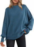 ANRABESS Women Oversized Crewneck Batwing Sweater - Cozy Fall Staple