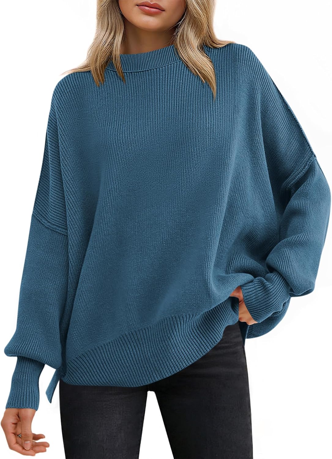Oversized Women Sweaters Batwing Long Sleeve Casual Knit Top