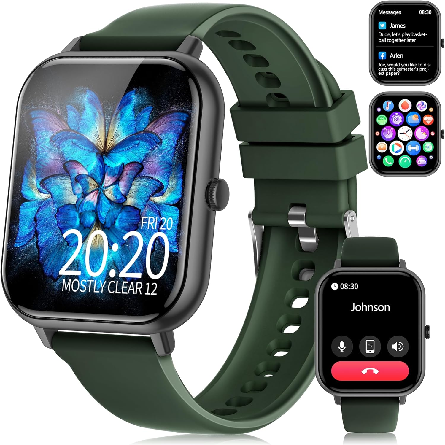 RLQA Smartwatch - Answer Calls, Monitor Health, 120+ Sports Modes