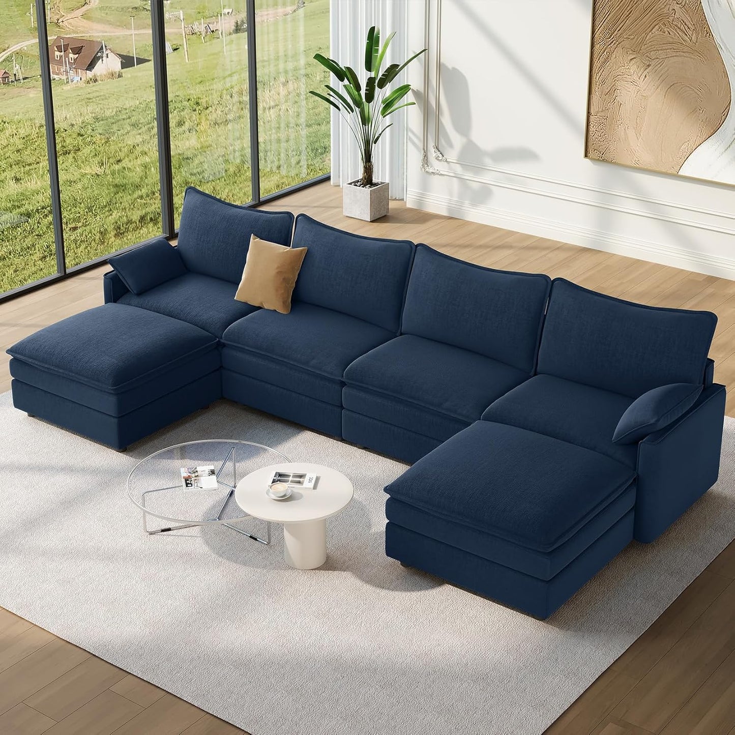 Vesgantti 142in U Shaped Sectional Couch for Ultimate Comfort